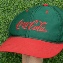 Load image into Gallery viewer, Coca Cola Embroidered Beverage Promotional Two Tone 6-Panel Snapback Cap - One Size