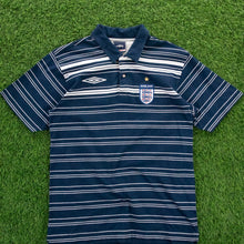 Load image into Gallery viewer, England Umbro Stripe Polo Football Shirt - M