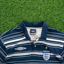 Load image into Gallery viewer, England Umbro Stripe Polo Football Shirt - M