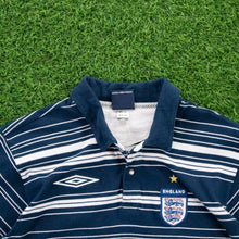 Load image into Gallery viewer, England Umbro Stripe Polo Football Shirt - M