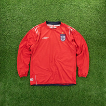 Load image into Gallery viewer, 2004/06 England Umbro Longsleeve Away Football Shirt - M/L