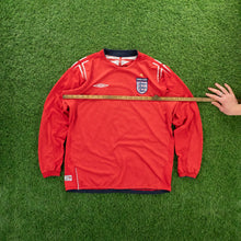Load image into Gallery viewer, 2004/06 England Umbro Longsleeve Away Football Shirt - M/L