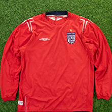 Load image into Gallery viewer, 2004/06 England Umbro Longsleeve Away Football Shirt - M/L