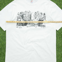 Load image into Gallery viewer, Posada José Guadalupe Gran Fandango Dance Of The Calaveras Day Of Dead Mexican Skeleton Bar Art JERZEES Halloween Graphic T-Shirt - XL