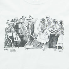 Load image into Gallery viewer, Posada José Guadalupe Gran Fandango Dance Of The Calaveras Day Of Dead Mexican Skeleton Bar Art JERZEES Halloween Graphic T-Shirt - XL