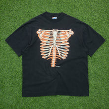 Load image into Gallery viewer, 1991 Rib Cage Glow In The Dark Skeleton Bones Tempe Arizona Brieland Graphics Hanes Halloween Single Stitch Graphic T-Shirt - XL