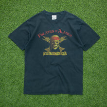 Load image into Gallery viewer, 2005 Pirates Of Alaska Fish Till Ye Die Pirates Of The Caribbean Parody Graphic Halloween T-Shirt - L