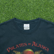 Load image into Gallery viewer, 2005 Pirates Of Alaska Fish Till Ye Die Pirates Of The Caribbean Parody Graphic Halloween T-Shirt - L