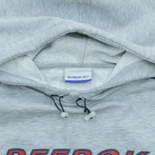 Load image into Gallery viewer, Reebok Athletic Department Spell Out Logo Taping Drawstring Pullover Boxy Grey Hoodie - XL