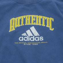 Load image into Gallery viewer, Women’s Adidas Athletic Spell Out Logo Graphic Boxy Crewneck Navy Sweatshirt - L (14)