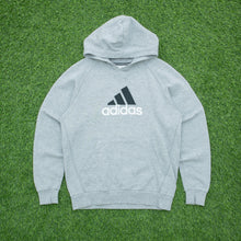 Load image into Gallery viewer, Women’s Adidas Embroidered Logo Pullover Grey Hoodie - M (10-12)