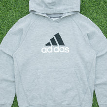 Load image into Gallery viewer, Women’s Adidas Embroidered Logo Pullover Grey Hoodie - M (10-12)