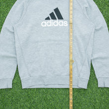 Load image into Gallery viewer, Women’s Adidas Embroidered Logo Pullover Grey Hoodie - M (10-12)
