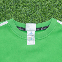 Load image into Gallery viewer, Adidas Small Spell Out 3-Stripe Embroidered Crewneck Green Sweatshirt - M
