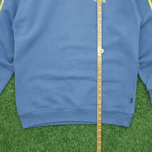 Load image into Gallery viewer, Adidas Small Logo 3-Stripe Embroidered Crewneck Blue Sweatshirt - L