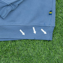 Load image into Gallery viewer, Adidas Small Logo 3-Stripe Embroidered Crewneck Blue Sweatshirt - L