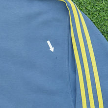 Load image into Gallery viewer, Adidas Small Logo 3-Stripe Embroidered Crewneck Blue Sweatshirt - L