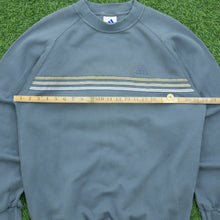 Load image into Gallery viewer, 1999 Adidas 3-Stripe Embroidered Logo Crewneck Blue Sweatshirt - M