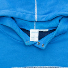 Load image into Gallery viewer, Adidas Originals International Collection Action Wear Graphic Two Tone Colour Block Contrast Reverse Stitch Button Up Pullover Navy Blue Hoodie - L (42/44)