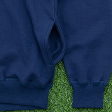 Load image into Gallery viewer, Adidas Originals International Collection Action Wear Graphic Two Tone Colour Block Contrast Reverse Stitch Button Up Pullover Navy Blue Hoodie - L (42/44)