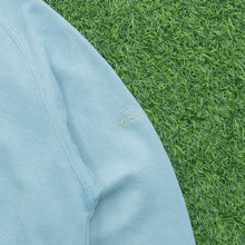 Load image into Gallery viewer, Women’s 2001 Adidas Spell Out Embroidered Logo Boxy Crewneck Light Blue Sweatshirt - M (10-12)