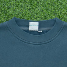 Load image into Gallery viewer, Adidas Golf Laurel Wreath Embroidered Logo Panel Crewneck Teal Blue Sweatshirt - L (40/42)