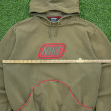 Load image into Gallery viewer, 2001 Nike Spell Out Embroidered Box Logo Piping Boxy Brown Hoodie - M