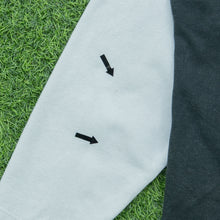 Load image into Gallery viewer, 1998 Nike Hoops Basketball Small Swoosh Embroidered Logo Drawstring Raglan Black Grey Hoodie - M