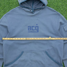 Load image into Gallery viewer, 2000 Nike ACG Spell Out Graphic Pocket Logo Utility Cargo Blue Hoodie - XL
