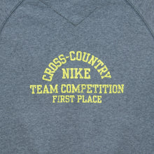 Load image into Gallery viewer, Women’s 2004 Nike Spell Out Small Swoosh Embroidered Cross Country Team Competition Graphic Zip Up Grey Hoodie - M (10-12)