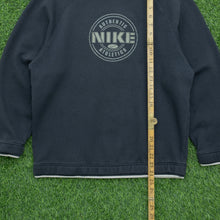 Load image into Gallery viewer, Women’s 2000 Nike Spell Out Authentic Athletics Graphic Logo Crewneck Black Sweatshirt - M/L (12-14)
