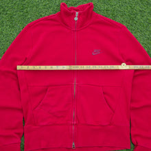 Load image into Gallery viewer, Women’s 2008 Nike Small Swoosh Embroidered Logo Fitted Zip Up Red Jumper - L (14-16)