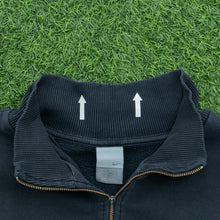 Load image into Gallery viewer, 2004 Nike Small Swoosh Embroidered Logo 1/4 Quarter Zip Black Jumper - XL