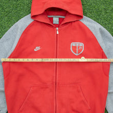 Load image into Gallery viewer, 2003 Nike Athletic Since 71 Embroidered Double Sided Red Raglan Zip Up Hoodie - XL