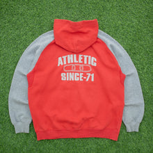 Load image into Gallery viewer, 2003 Nike Athletic Since 71 Embroidered Double Sided Red Raglan Zip Up Hoodie - XL