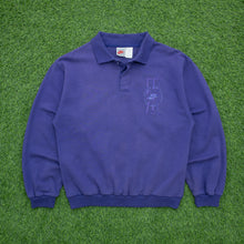 Load image into Gallery viewer, 1993 Nike USA Sports And Fitness Embroidered Logo Boxy Purple Collard Sweatshirt - M