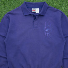 Load image into Gallery viewer, 1993 Nike USA Sports And Fitness Embroidered Logo Boxy Purple Collard Sweatshirt - M