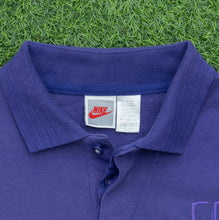 Load image into Gallery viewer, 1993 Nike USA Sports And Fitness Embroidered Logo Boxy Purple Collard Sweatshirt - M