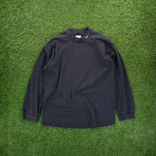 Load image into Gallery viewer, (2000) Nike Small Swoosh Embroidered Heavyweight Mock-Neck Longsleeve Black T-Shirt - L