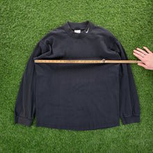 Load image into Gallery viewer, (2000) Nike Small Swoosh Embroidered Heavyweight Mock-Neck Longsleeve Black T-Shirt - L