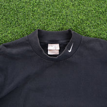 Load image into Gallery viewer, (2000) Nike Small Swoosh Embroidered Heavyweight Mock-Neck Longsleeve Black T-Shirt - L