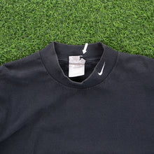 Load image into Gallery viewer, (2000) Nike Small Swoosh Embroidered Heavyweight Mock-Neck Longsleeve Black T-Shirt - L