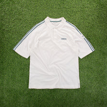 Load image into Gallery viewer, (1997) Adidas Originals 3-Stripe Spell Out Embroidered Graphic White Polo Shirt - XL