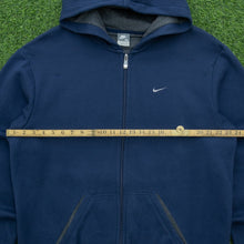 Load image into Gallery viewer, 2007 Nike Small Swoosh Embroidered Logo Navy Zip Up Hoodie - XL