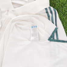 Load image into Gallery viewer, (1997) Adidas Originals 3-Stripe Spell Out Embroidered Graphic White Polo Shirt - XL