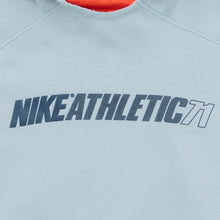 Load image into Gallery viewer, 2004 Nike Athletic 71 Spell Out Graphic Small Swoosh Embroidered Grey Hoodie - L