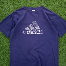 Load image into Gallery viewer, (2000) Adidas Large Logo Graphic Navy T-Shirt - L/XL