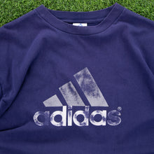 Load image into Gallery viewer, (2000) Adidas Large Logo Graphic Navy T-Shirt - L/XL