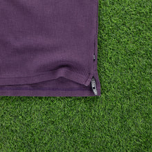 Load image into Gallery viewer, (1997) Adidas Originals Embroidered Logo Purple Waffle Button Up T-Shirt - L