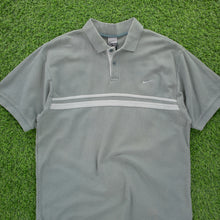 Load image into Gallery viewer, (2001) Nike Small Swoosh Embroidered Chest Stripe Short Sleeve Sage Green Polo Shirt - L